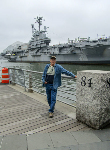 World War II veteran Robert Grieb made a visit to the USS Intrepid, the aircraft carrier on which he served, courtesy of a Pennsylvania College of Technology student and Navy veteran who arranged the trip with the help of other veterans.