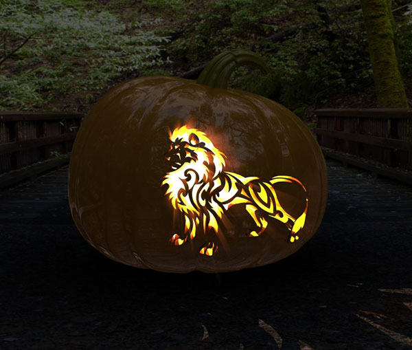 The king of beasts majestically stands out in Bagenstose's design.