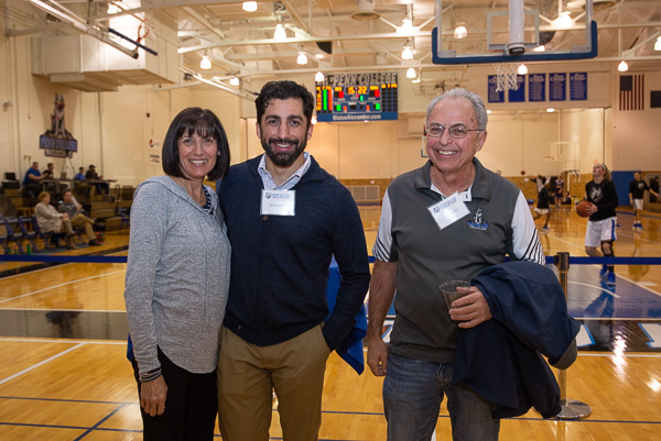 All in the family: Head wrestling coach Jamie R. Miller (center) is joined in Wildcat Club membership by his parents Anna and Robert S. Miller, of Wellsboro. Jamie is also a residence life coordinator. 