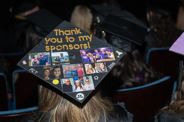 Another mortarboard gives voice to gratitude.