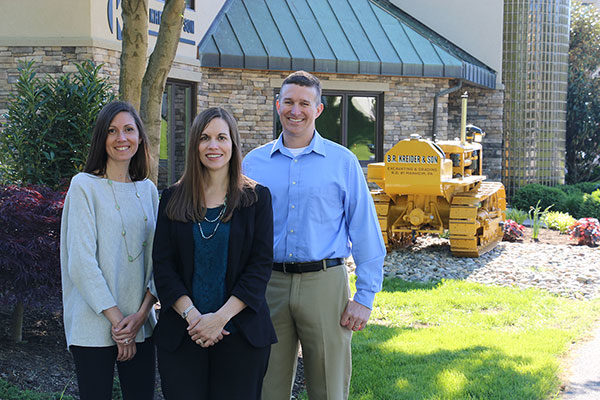 Representatives of B.R. Kreider & Son are, from left, Courtney Dougherty, operations assistant; Heidi Hollinger, human resource manager; and Brent Kreider, president.