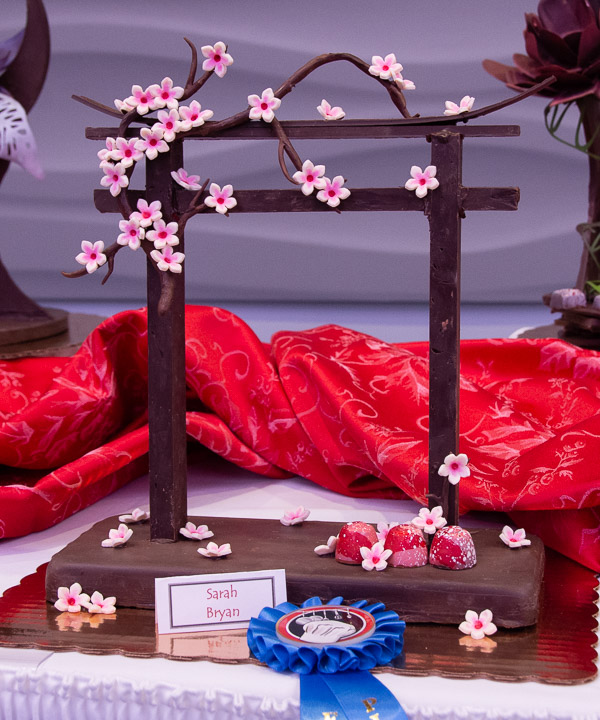 A chocolate sculpture by Sarah A. Bryan, of Bellefonte, earns first-place honors in the Principles of Chocolate Works course.