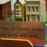 A commemorative plaque celebrates the children's benefactors.