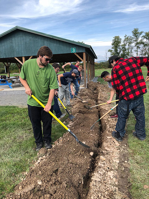 Electrical students installed more than 2,000 feet of conduit – most of it underground – in their successful effort to deliver electricity ...