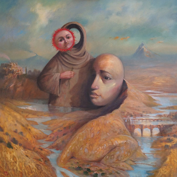 Richard Laurent, "Arcadia," oil on canvas, 36 inches by 36 inches