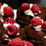 Delectable desserts included this chocolate-and-raspberry temptation.