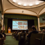 ... who closed out a busy Thursday visit as a colloquium keynoter in the ACC Auditorium.