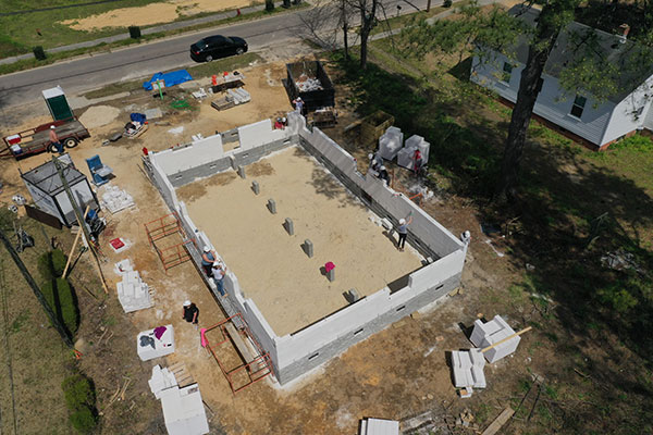 A drone's-eye view of the job site