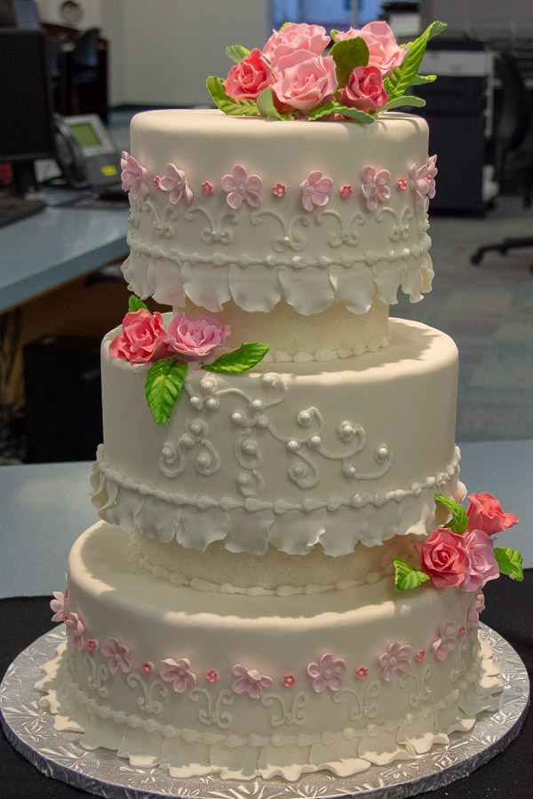 ... accented with petals and piping