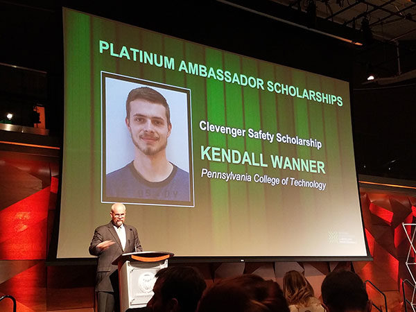 Wanner is announced as a national scholarship winner.