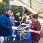 Dining Services manager Danna M. Brooks serves up a preview of dishes on the horizon.