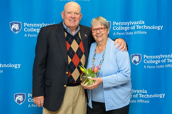 Alumni sweethearts Darryl and Dawn Kehrer traveled from their home in Virginia for the event. The 1972 graduates established the Daniel J. Doyle Scholarship in honor of the college history professor in whose class they met. 