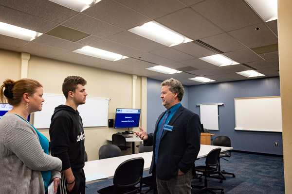 Individual attention from Chip D. Baumgardner, associate professor of business administration: management, serves as a microcosm for the small class sizes characteristic of Penn College.