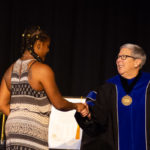 ... inductees collect heartfelt congratulations from the president.