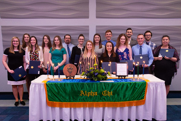 Alpha Chi's 2018-19 inductees