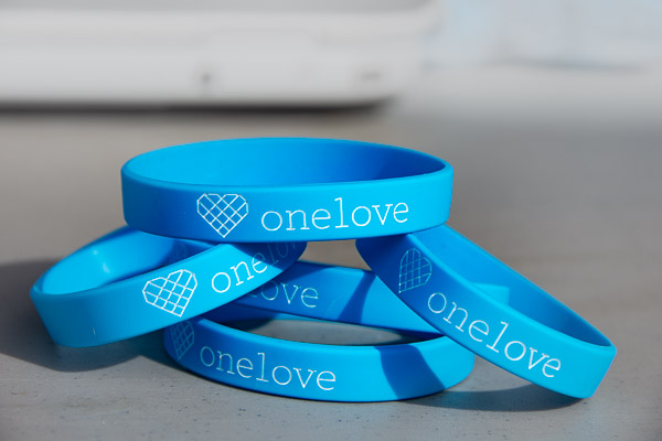 Bracelets distributed by the One Love Foundation, founded in Love's memory, invoke the power to change the statistics on sexual abuse, assault and harassment.