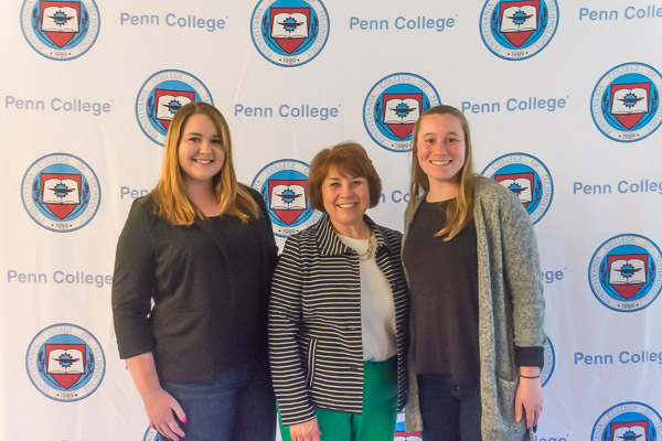 Student organizations were encouraged to have photos taken in front of the college's 