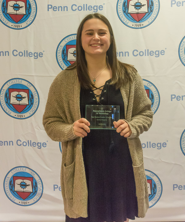 Chosen as the New Student Leader of the Year, Bergeron is an automotive technology management: collision repair concentration major from Lansdale.