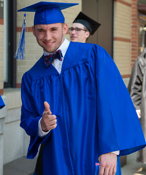Suave and confident, Frank D. Truden moves ever closer to his date with a degree in welding technology.