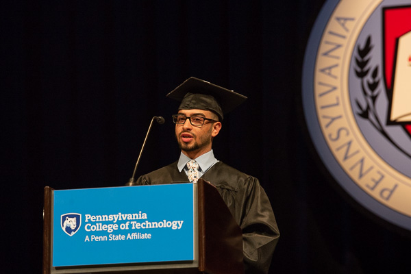 Gadalla shares the extraordinary story of his family’s move from Egypt and the triumphs that have followed. The student speaker will work on campus as the Connections intern this summer before traveling to Pittsburgh to further his education – the first in his family to pursue a master’s degree.