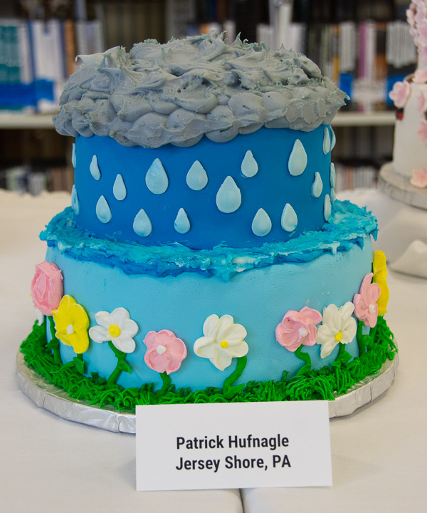 Required to incorporate “spring,” Patrick E. Hufnagle’s cake brings to mind April showers and May flowers. Hufnagle is from Antes Fort.