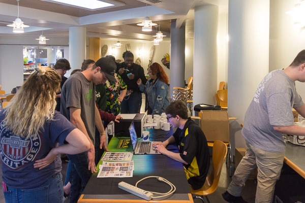 A make-your-own-mug station is among the giveaways.