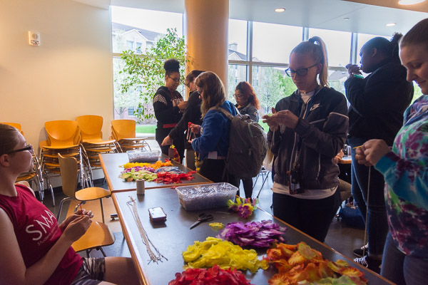 Other novelties allowed students to make their own island-worthy leis ...