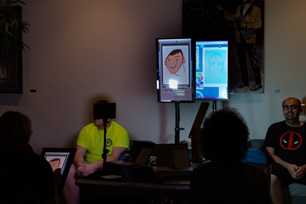 Digital caricatures were among the attractions ...