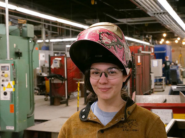Destiny R. Barto, of Liberty, who calls Wyalusing her hometown, overcame multiple obstacles to pursue her bachelor’s degree in welding and fabrication engineering technology at Penn College. She is set to graduate May 17.