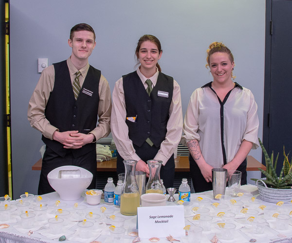 Presenting their sage lemonade mocktail are (from left) Ricky J. Frankhouser, of Williamsport, Janelle R. Becker, of Fort Loudon, and Allison D. Harlan, of Williamsport.