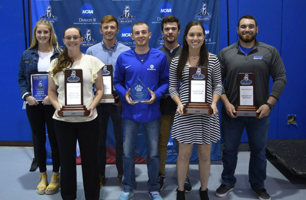 Wildcat award-winners (from left): Cronan, Wikane, Runner, Sanders, Carles, Krow and Otis.