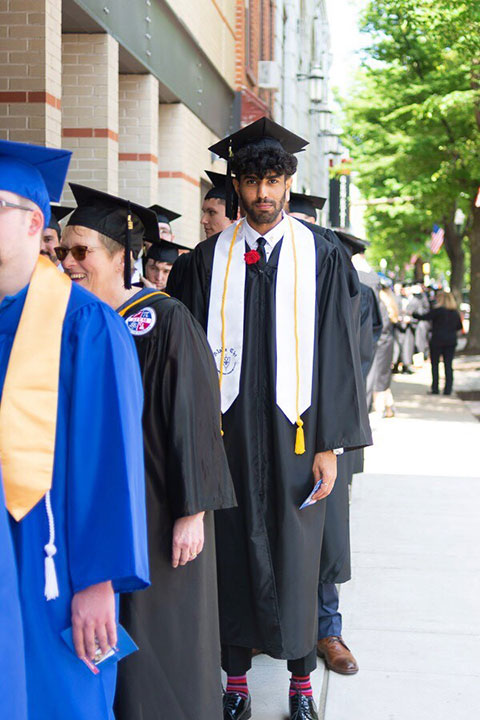 Talal A. Almohaimeed graduated with two degrees: a bachelor's in engineering design technology (summa cum laude) and an associate degree in advertising art (high honors).