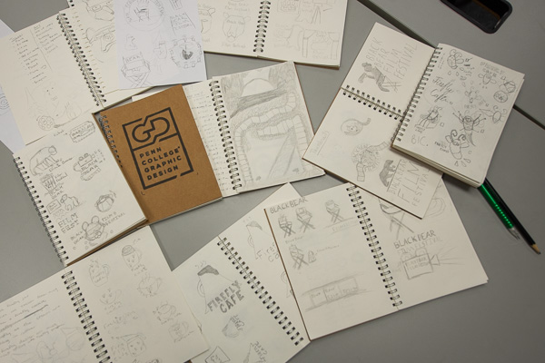 Sketchbooks reveal the beginnings of the creative process.