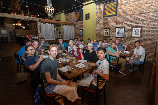 Pizza for everyone! Following a tour of Williamsport’s Historic District, the Architecture Odyssey crew celebrates at The Stonehouse Wood Fired Pizza & Pasteria in the city’s downtown.