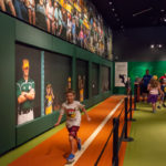 A camper speeds down the basepath at the interactive facility, along Route 15 in South Williamsport.