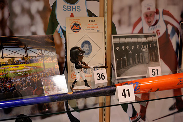 Williamsport's long connection to baseball is celebrated with such collectibles as a Williamsport Mets scorecard, an Andrew McCutchen bobblehead doll and a bat used by former Crosscutter Jose Bautista when he played at BB&T Ballpark last summer as a New York Met.