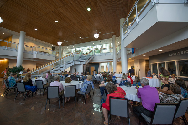 Before a standing-room crowd, the college president celebrates her mentor and bellwether – 