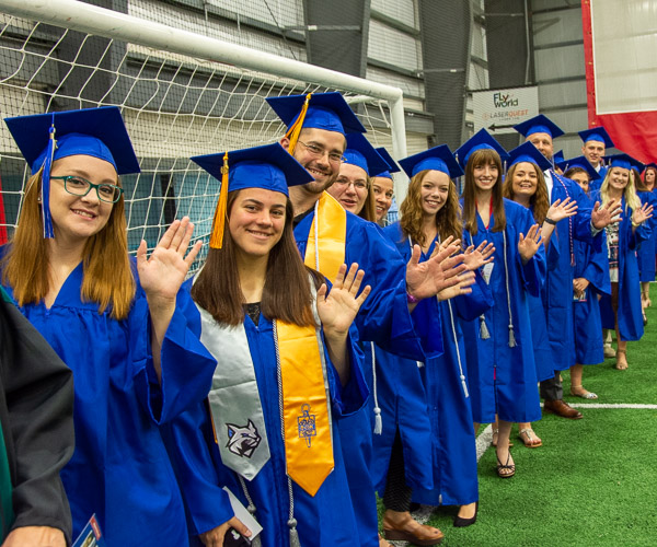 The physical therapist assistant Class of 2019 waves hello to their next chapter.