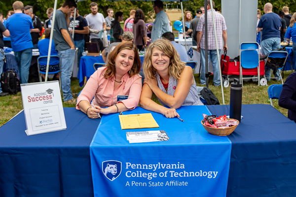 Academic Skills Specialists Melissa M. Stocum (left) and Katie L. Mackey readily exhibit the college's team approach to student success.