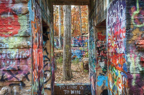 Graffiti Scapes,” Michael Hower’s exhibit of digital photographs focusing on ghost towns of the Mid-Atlantic – including "Biscuits" – is on display in The Gallery at Penn College through Oct. 6.