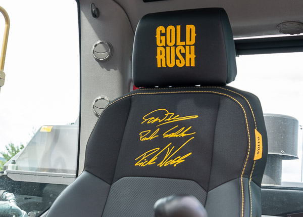 The embroidered names of series co-stars Tony Beets, Parker Schnabel and Rick Ness adorn the commemorative attraction.