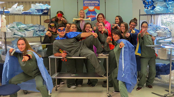 Pennsylvania College of Technology surgical technology students embrace their inner superheroes in celebration of National Surgical Technologists Week (Sept. 15-21).