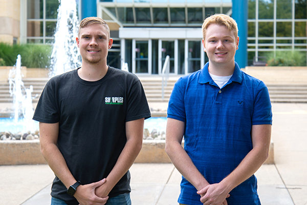 Nathan A. Rader-Edkin, of Williamsport (left), and Haven K. Bontz, of Cooperstown, Venango County, both majoring in plastics and polymer engineering technology at Pennsylvania College of Technology, were among five students nationwide to receive scholarships from the Society of Plastics Engineers Thermoforming Division.
