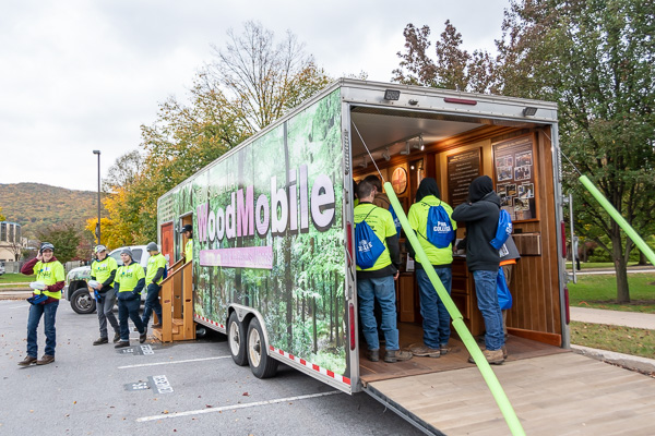 The Pennsylvania WoodMobile, the state Department of Agriculture's traveling exhibit, touts the commonwealth's forest resources.