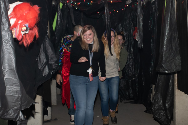 Laboratory shocks are greeted with nervous laughter.