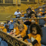 Children eagerly anticipate their time with "Pete the Cat."