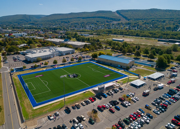 The attractiveness of Penn College's new athletic field is augmented by the natural beauty of its surroundings.