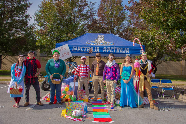 The SAE Baja team, costumed for Trunk or Treat