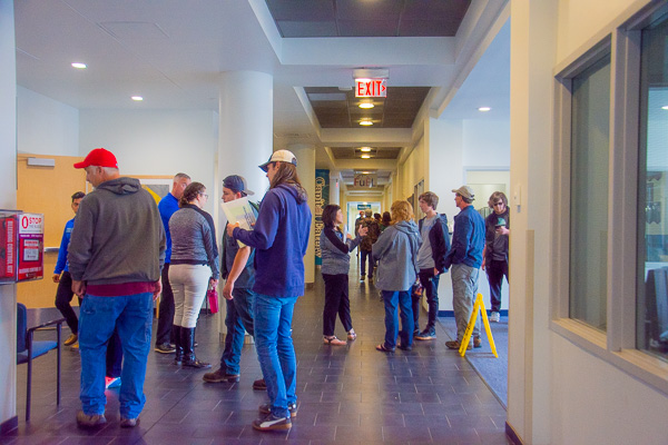 Dauphin Hall is a popular gathering spot at Open House, with access to Capitol Eatery ...