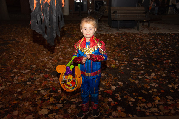 Cutely collecting candy on a carpet of color